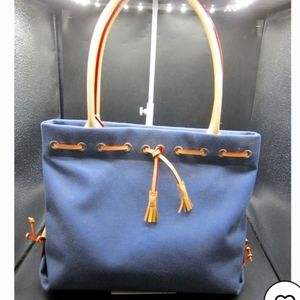 DOONEY & BOURKE Navy Blue Tasseled Tote Bag